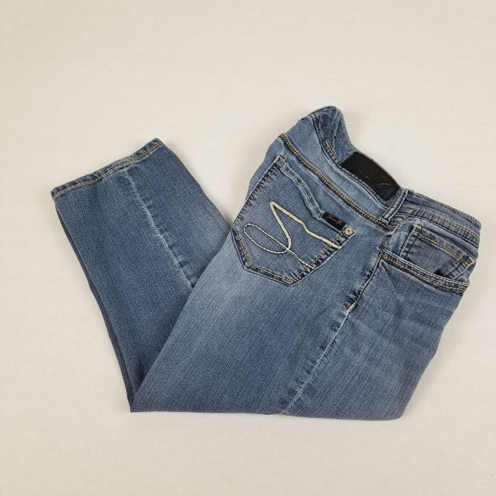 Seven7 Blue Denim Capri Pants‎ Size 6